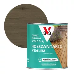V33 Terasz és kerti bútor ápoló olaj 0,75l, Füstszürke