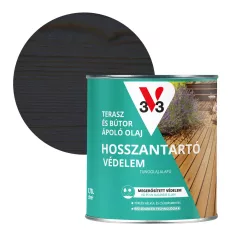   V33 Terasz és kerti bútor ápoló olaj 0,75l, Antracit, félig áttetsző
