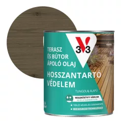 V33 Terasz és kerti bútor ápoló olaj 2,5l, Füstszürke