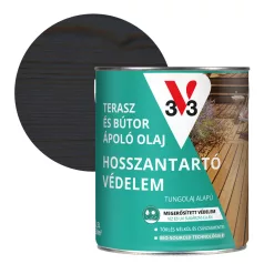   V33 Terasz és kerti bútor ápoló olaj 2,5l, Antracit, félig áttetsző