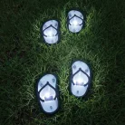 Leszúrható szolár lámpa - strandpapucs - hidegfehér - 12,7 x 8,5 cm