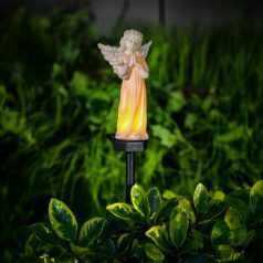   Szolár angyalka - imádkozó - 1 melegfehér LED - műgyanta - 49 x 11 x 6,5 cm