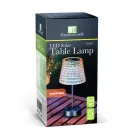 Hibás ! Szolár asztali lámpa - rózsaszín - hidegfehér LED - műanyag - 26 x 12 cm