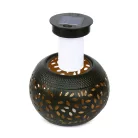 Szolár dekor lámpa - lángeffekttel - 12 sárga LED - 15 x 15 x 11 cm