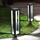 Leszúrható szolár lámpa - 1 melegfehér SMD LED - 10,5 x 10,5 x 46 cm