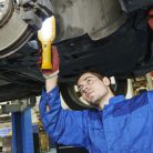 Retro steklámpa vészjelzővel