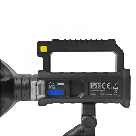 Extra fényerejű multifunkciós keresőlámpa - beépített tripoddal, akkumulátorral - 2000 lm