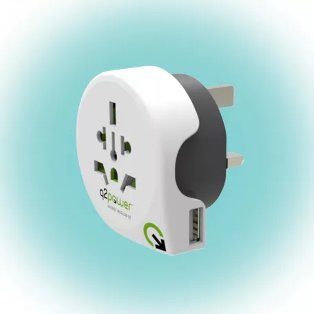 Utazóadapter World to UK USB" Q2"