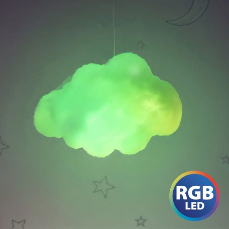Varázs felhő lámpa - 16 RGB LED - 3 x AAA - 25 x 20 x 15 cm