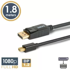 DisplayPort - Mini Displayport kábel - 1.2 - 1080P - 1,8 m