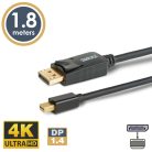DisplayPort - Mini Displayport kábel - 1.4 - 4K - 1,8 m