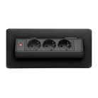 Rejtett elosztó - 3-as - Felnyíló kivitel - fekete