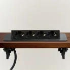 Rejtett elosztó - 4-es - Felnyíló kivitel - fekete