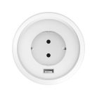 Rejtett - beépíthető konnektor + USB - fehér