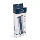 Sarokelosztó - kapcsolós - 4 x 250V, 16A - 2 x USB, 2,1A - alumínium ház