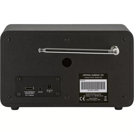 DABMAN 100 DAB+ / FM rádió fekete színben