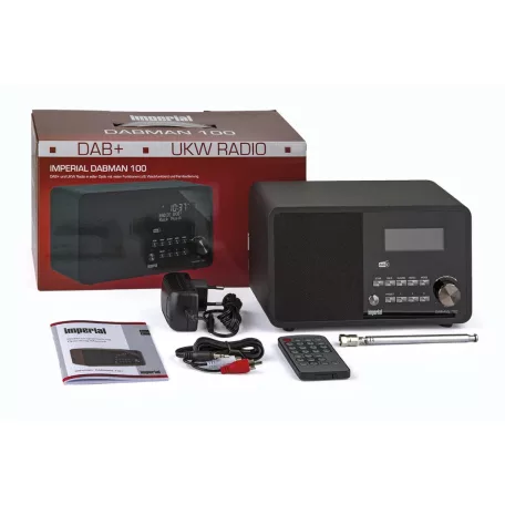 DABMAN 100 DAB+ / FM rádió fekete színben