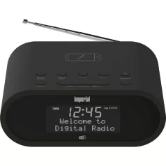 DABMAN d20 DAB+ és FM rádió ébresztőóra Fekete