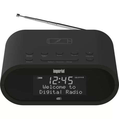 DABMAN d20 DAB+ és FM rádió ébresztőóra Fekete