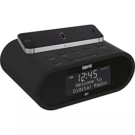 DABMAN d20 DAB+ és FM rádió ébresztőóra Fekete