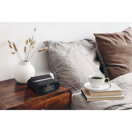 DABMAN d20 DAB+ és FM rádió ébresztőóra Fekete