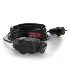 Hosszabbító gumi kábel 5m +elosztó