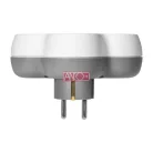 2-es elosztó dugalj USB töltővel A+C