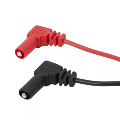 Kampós mérőcsatlakozó pár - banándugós műszerzsinór - 94 cm