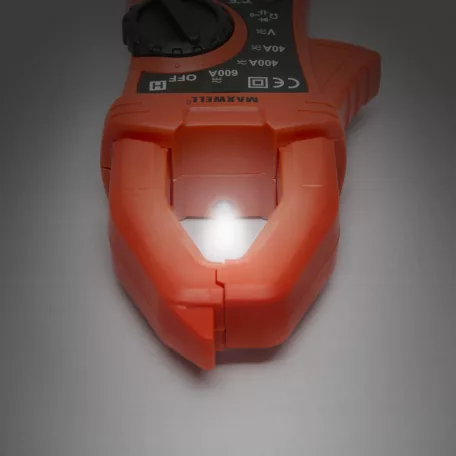 Digitális lakatfogó - AC 600A, LPF, automata méréshatárváltással, munkalámpa funkció