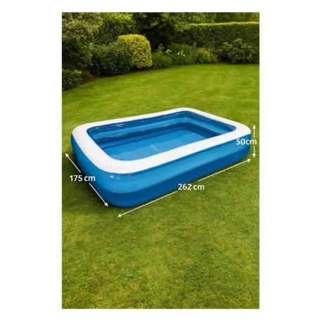 Avenli 26-323201 felfújható gyerekmedence, 262 x 175 x 50 cm, 780 literes, 6 éves kortól, 2 légkamrás