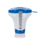 Avenli 26-398404 vegyszeradagoló, úszóadagoló, hőmérővel, 22,9 cm átmérő, 3-as és 4-es méretű tablettához, beállítható adagolás