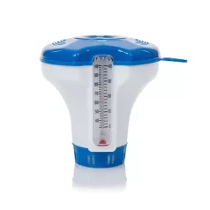   Avenli 26-398404 vegyszeradagoló, úszóadagoló, hőmérővel, 22,9 cm átmérő, 3-as és 4-es méretű tablettához, beállítható adagolás