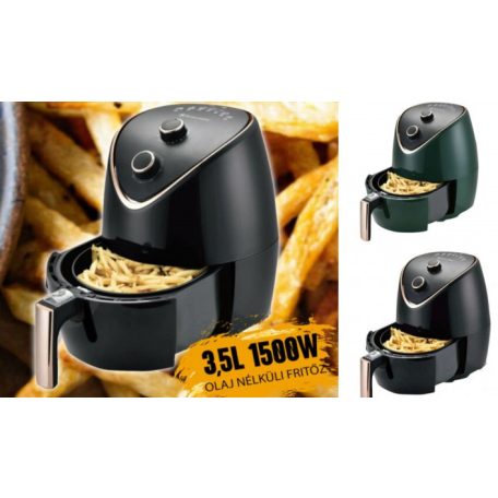 Zurrichberg RoseGold Professzionális Olaj nélküli Fritőz 3,5L 1500W ZBP/2702 (ZBP/2701) fritőz, forrólevegős sütő olaj nélküli sütő fekete