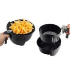 Zurrichberg RoseGold Professzionális Digitális Olaj nélküli Fritőz 3,5L 1500W ZBP/2703 (ZBP/2704) digitális fritőz, forrólevegős sütő olaj nélküli sütő fekete