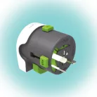 Q2POWER 2.100100 utazóadapter, QDAPTER,  indulási ország: AUS/CHINA, IT, UK, CH, BRAZIL, USA, EURO, célország: AUS, BRAZIL, IT, CH, UK, USA