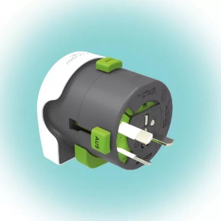 Q2POWER 2.100100 utazóadapter, QDAPTER,  indulási ország: AUS/CHINA, IT, UK, CH, BRAZIL, USA, EURO, célország: AUS, BRAZIL, IT, CH, UK, USA