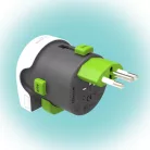 Q2POWER 2.100100 utazóadapter, QDAPTER,  indulási ország: AUS/CHINA, IT, UK, CH, BRAZIL, USA, EURO, célország: AUS, BRAZIL, IT, CH, UK, USA