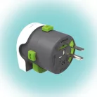 Q2POWER 2.100100 utazóadapter, QDAPTER,  indulási ország: AUS/CHINA, IT, UK, CH, BRAZIL, USA, EURO, célország: AUS, BRAZIL, IT, CH, UK, USA