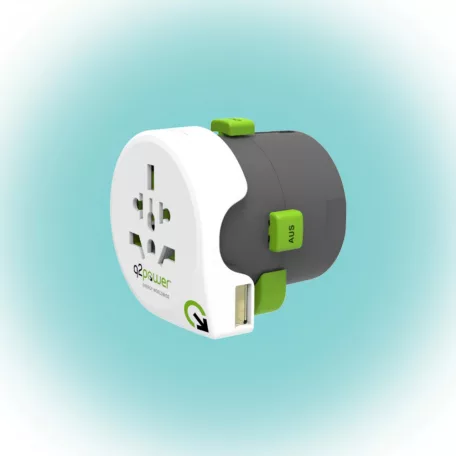 Q2POWER 2.100110 utazóadapter, Qdapter USB, indulási ország: AUS/CHINA, IT, UK, CH, BRAZIL, USA, EURO, célország: AUS, BRAZIL, IT, CH, UK, USA
