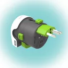 Q2POWER 2.100130 utazóadapter, Qdapter 360 USB, két készülék a szettben: Qdapter (USB aljzattal) és World to Europe