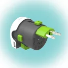 Q2POWER 2.100130 utazóadapter, Qdapter 360 USB, két készülék a szettben: Qdapter (USB aljzattal) és World to Europe