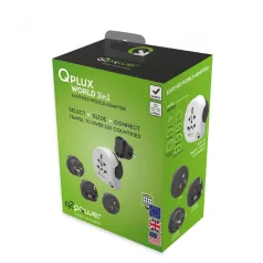Utazóadapter Qplux World 3in1" Q2"