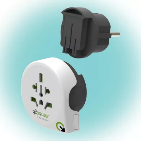 Utazóadapter Qplux World 3in1" Q2"