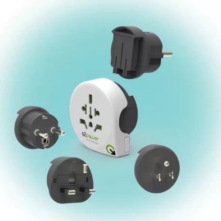 Utazóadapter Qplux World 3in1" Q2"