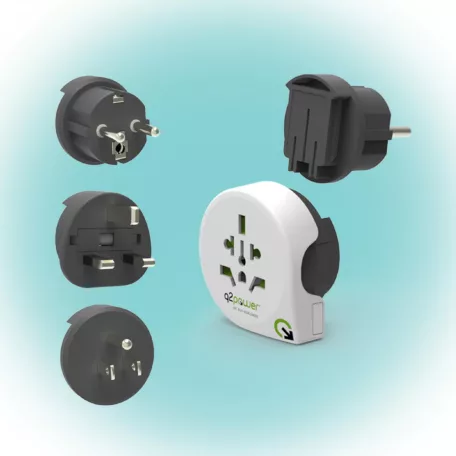 Utazóadapter Qplux World 3in1" Q2"