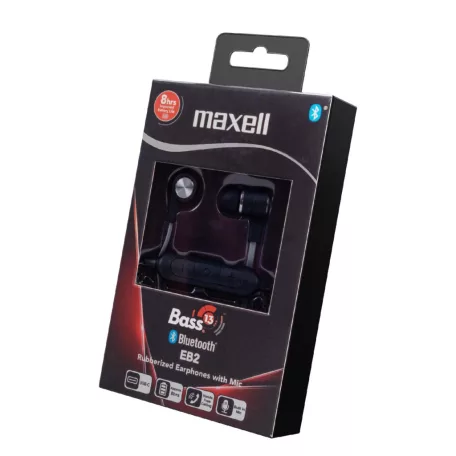 Maxell 304022.04.CN BASS13 EB2 vezeték nélküli fülhallgató, Bluetooth, beépített mikrofon, 8 órás zenehallgatás