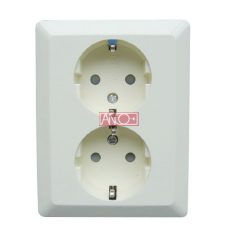 Olympic 2-es földelt dugalj bézs