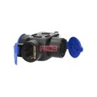 T 3-as elosztó csapfedéllel, IP44