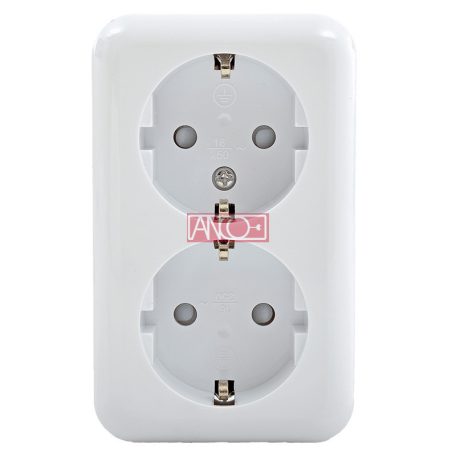 Austin 2-es földelt dugalj, falon kívüli