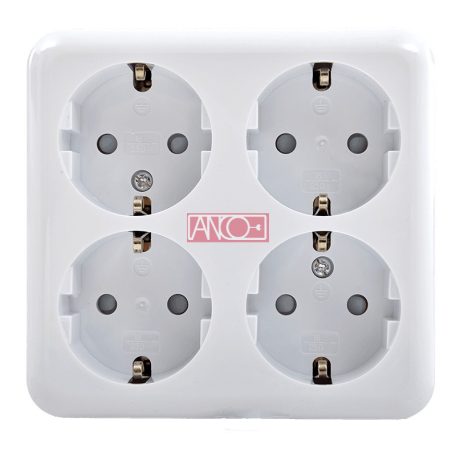 Austin 4-es földelt dugalj, falon kívüli